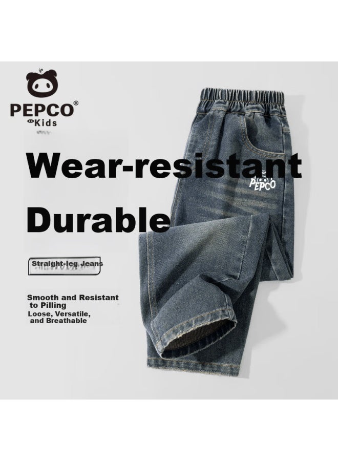 Pepco Kids Denim Jeans Spring New Boys Casual Pants Girls Thin Long Sports Pants