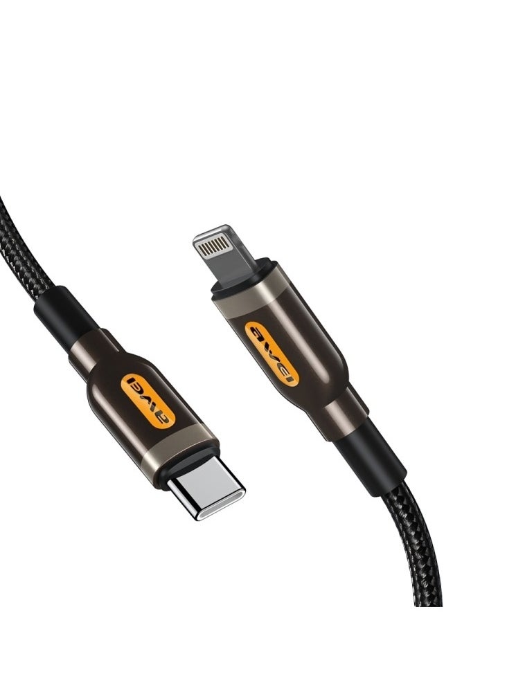 أوي كابل داتا اوي USB-C الي Lightning 8 Pin سريع الشحن، 1 متر، 20 وات، اسود - CL-125L  - Image 4