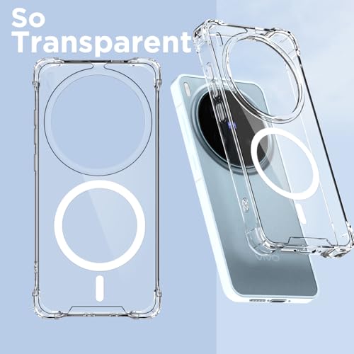 Pikkme Back Cover for Vivo X300 Pro 5G Mag-Safe Shockproof PC + TPU Protective Case Magnetic Support Bumper Case (Transparent Mag-Safe) - Image 2