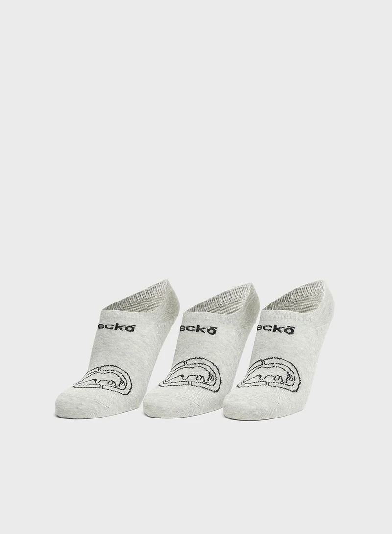 إيكو يو إن إل تي دي. 3 Pack Logo No Show Socks