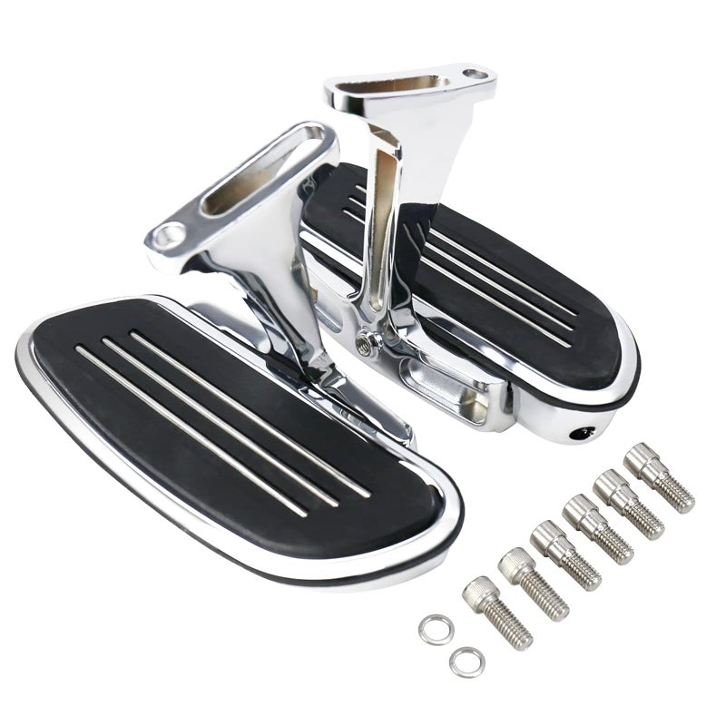VASTMT Motorcycle Footboards Passenger Floorboard and Mount Kit Fit for Harley Touring Road King Road Glide Street Glide Electra Glide CVO 1993Up