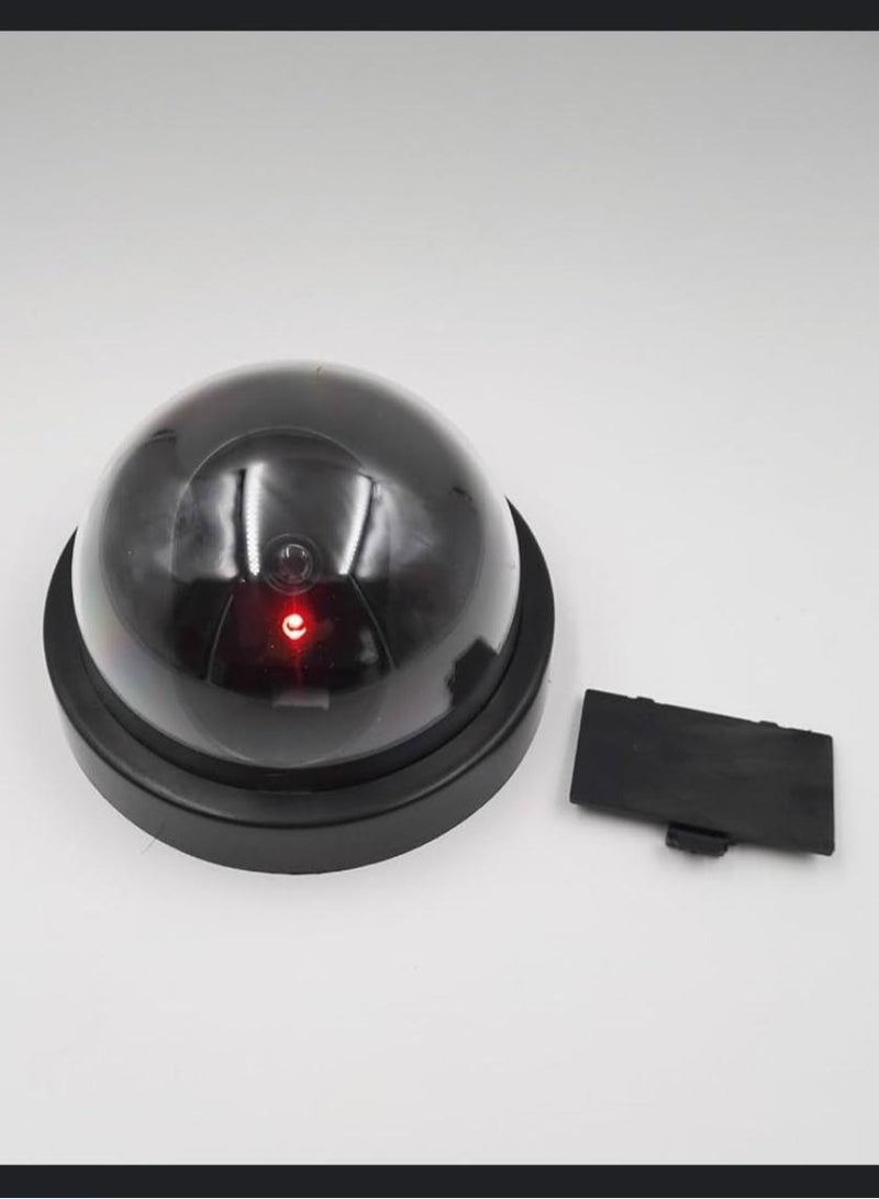 HL Dummy Security Camera with Flashing LED Light Fake CCTV Surveillance Simulation Camera Security Indoor Dome Camera with LED Light (Basic, Black) - Image 2