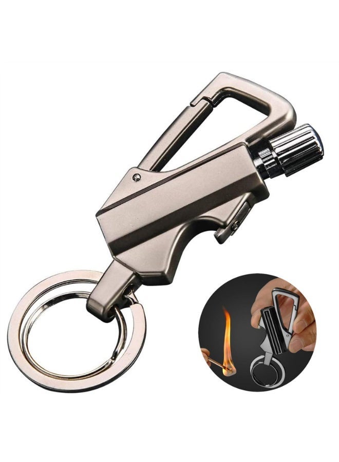 fantasize Keychain Bottle Opener for Men, Permanent Match with Dual Side Flint Fire Starter, Waterproof Reusable Matchstick, Forever Match for Outdoor Survival, Everlasting Strike Anywhere Matches - Image 1