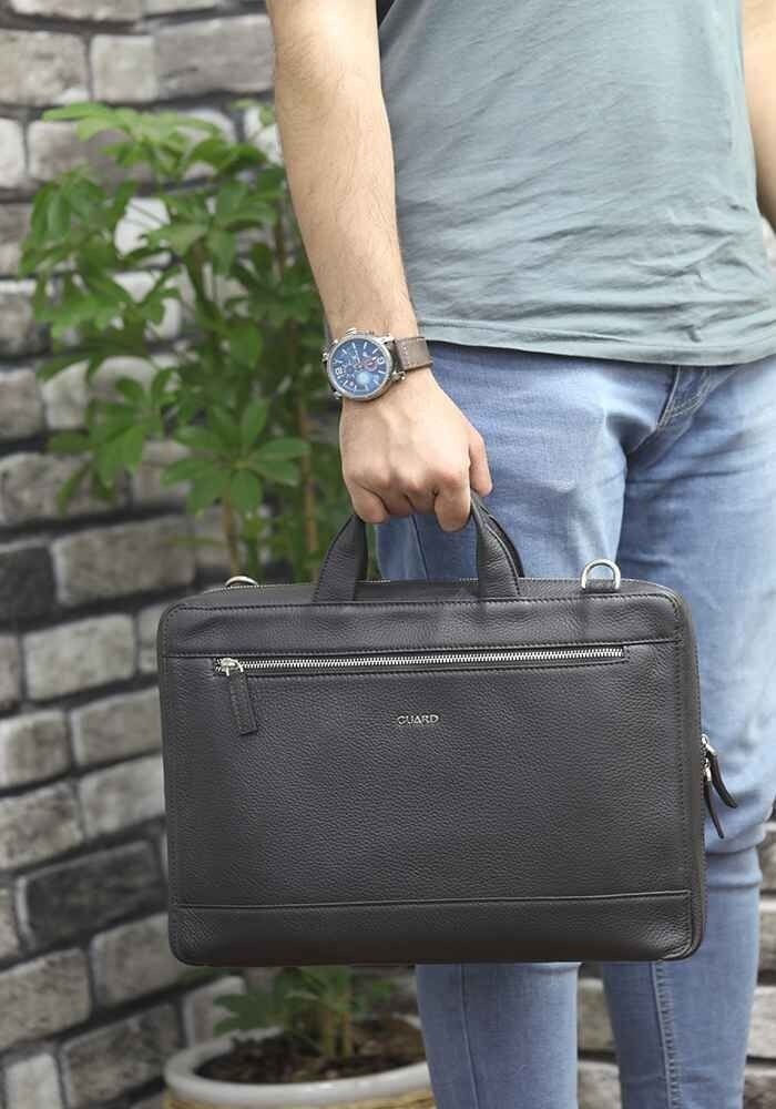 Guard Brown Leather Special Production Laptop and Briefcase  - Image 2