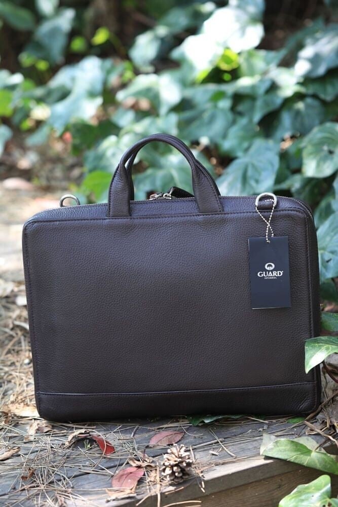 Guard Brown Leather Special Production Laptop and Briefcase  - Image 5