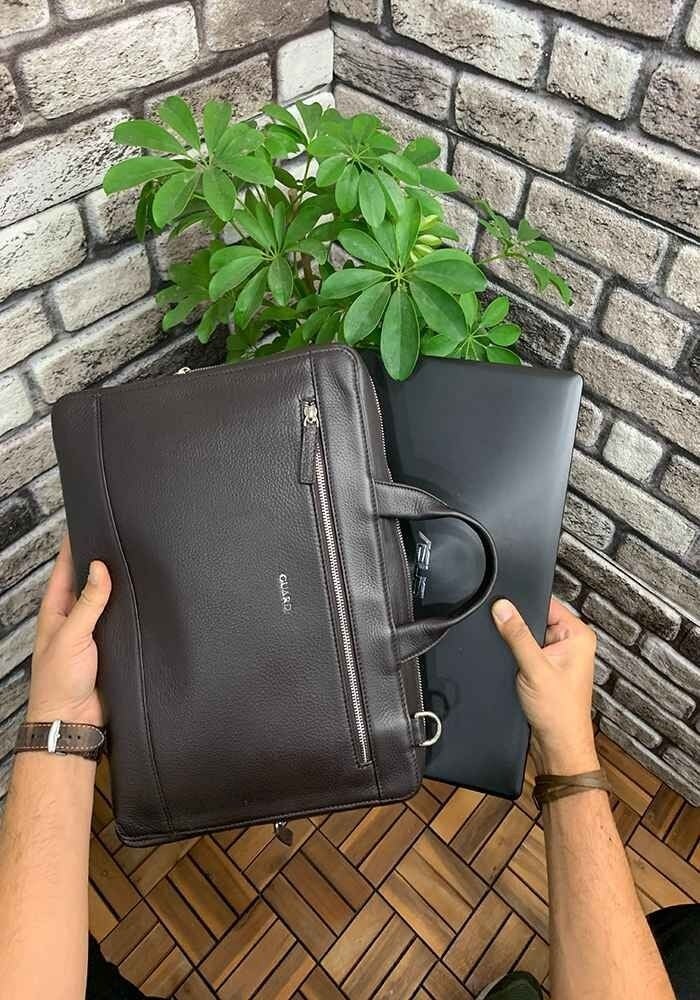 Guard Brown Leather Special Production Laptop and Briefcase  - Image 3