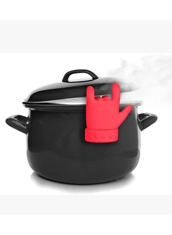 رافع غطاء الوعاء المقاوم للانسكاب، رافع غطاء الوعاء المصنوع من السيليكون، رافع غطاء الوعاء لتزيين أدوات المطبخ، حامل غطاء وعاء لطيف لمطبخ الحساء والمطعم - Image 4