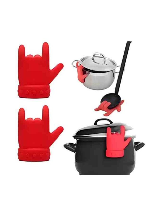 رافع غطاء الوعاء المقاوم للانسكاب، رافع غطاء الوعاء المصنوع من السيليكون، رافع غطاء الوعاء لتزيين أدوات المطبخ، حامل غطاء وعاء لطيف لمطبخ الحساء والمطعم - Image 1