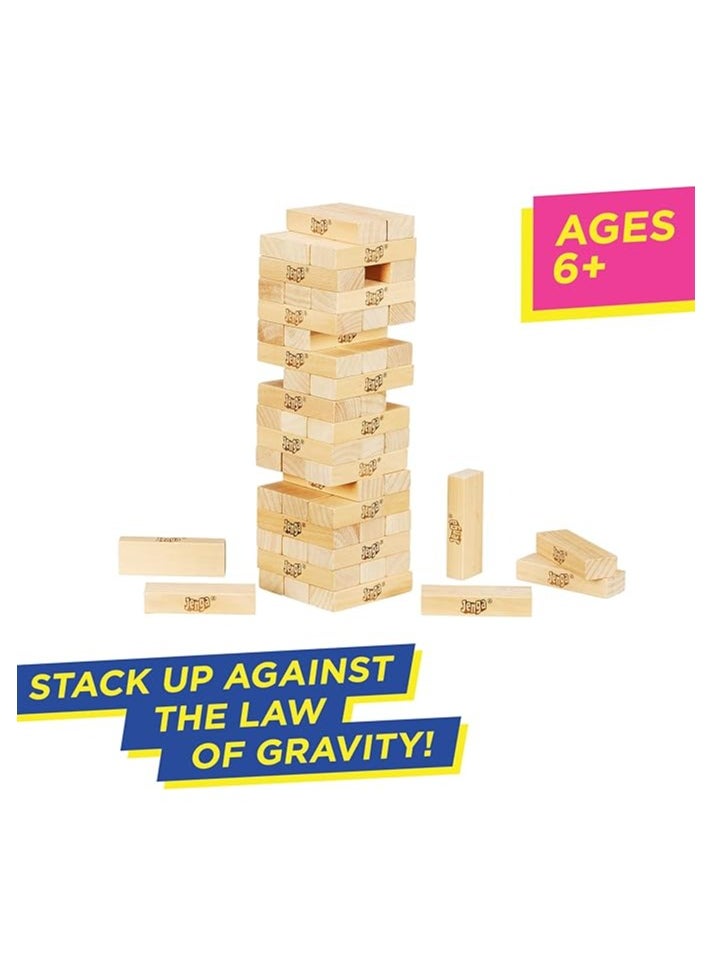 Mattel Games - 54-Piece Classic Jenga Stacking Block Kit 02  fun for kids - Image 1