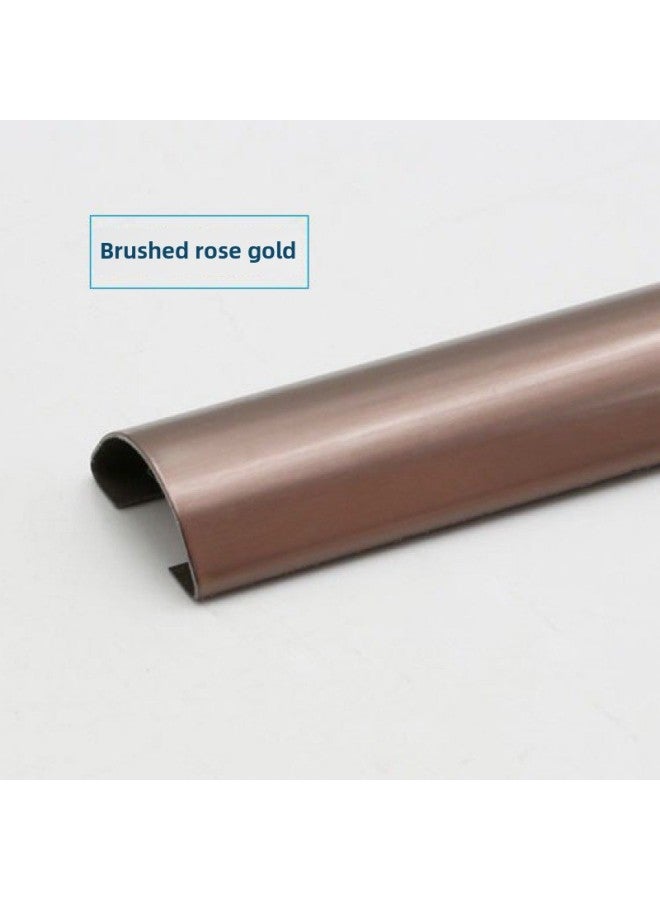 Stainless Steel Wiring Ground Surface-mounted Anti-stepping Artifact Invisible Wire Covering Ground Decorative Wire Network Wire Open Wire-Color:Matt Brushed Rose Gold - 2.6cm (comes With Adhesive Backing)