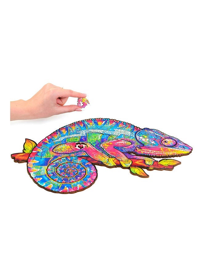 NIBEMINENT 120-Piece Chameleon A4 Wooden Jigsaw Puzzles 29x21x0.5cm - Image 5