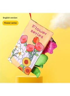 Generic Baby Early Education Jolly Tail 3d Rich Book Quiet Baby Toy Diy Fabric Book Quiet Play Toy-Color: Flower Series (4 Pages And 8 Sides Containing Ringing Paper)  - Image 1