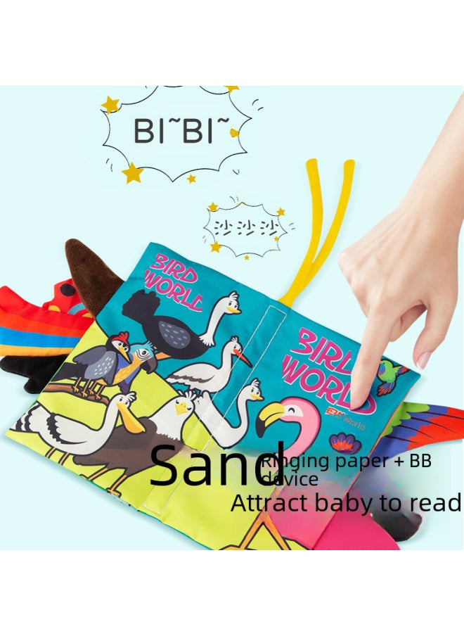 null - Baby Early Education Jolly Tail 3d Rich Book Quiet Baby Toy Diy Fabric Book Quiet Play Toy-Color: Flower Series (4 Pages And 8 Sides Containing Ringing Paper) - Image 1