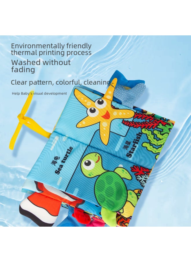 null - Baby Early Education Jolly Tail 3d Rich Book Quiet Baby Toy Diy Fabric Book Quiet Play Toy-Color: Flower Series (4 Pages And 8 Sides Containing Ringing Paper) - Image 1