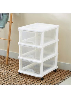 KEVIN 3 Tier Drawer Set With Wheels 44X33X59 Cm  - Image 1