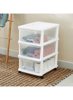 KEVIN 3 Tier Drawer Set With Wheels 44X33X59 Cm  - Image 2