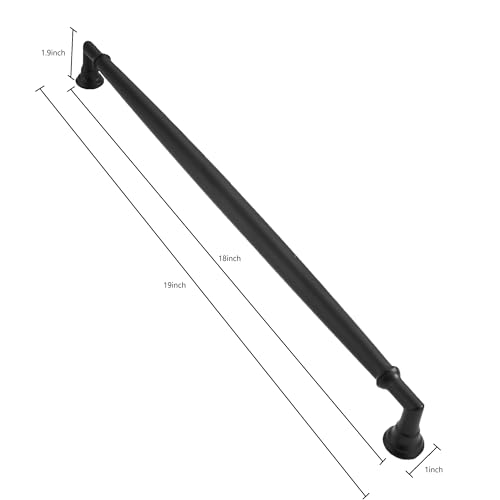 CABDM 1 Pack Appliance Pull 18 Inch Black Cabinet Pulls Solid Heavy Duty Matte Black Cabinet Knobs Kitchen Cabinet Hardware for Cupboard Drawer Handles Dresser Pulls - Image 3