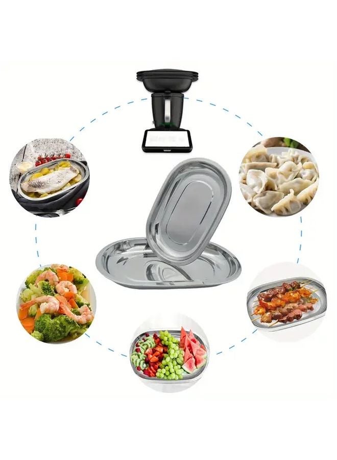 صينية تبخير صغيرة من الفولاذ المقاوم للصدأ 304 مقاس 9.84 بوصة لطراز Thermomix TM7 - Image 3