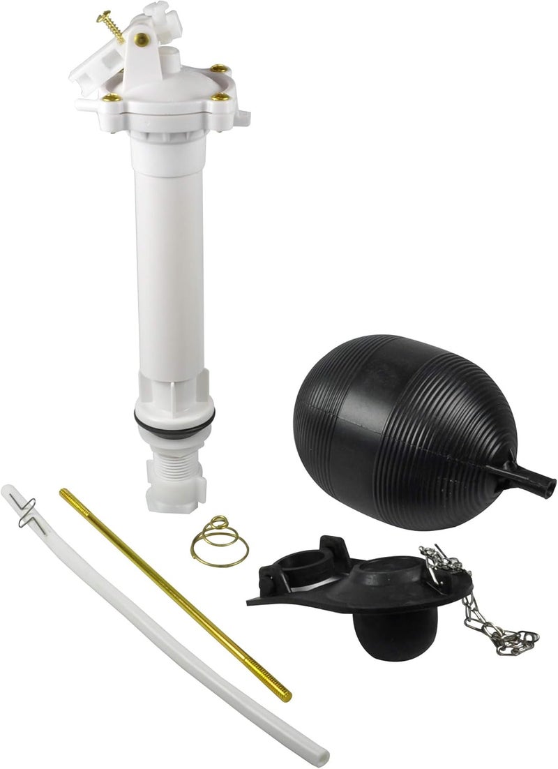 Danco Complete Toilet Repair Kit, Fill Valve, Flapper, Rod, Float Replacement (80816), White - Image 4