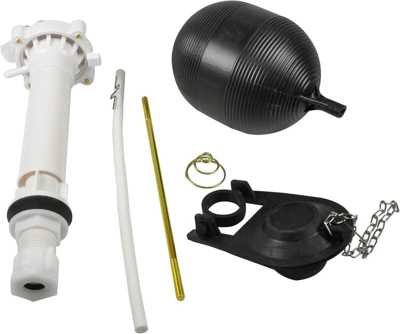 Danco Complete Toilet Repair Kit, Fill Valve, Flapper, Rod, Float Replacement (80816), White - Image 5