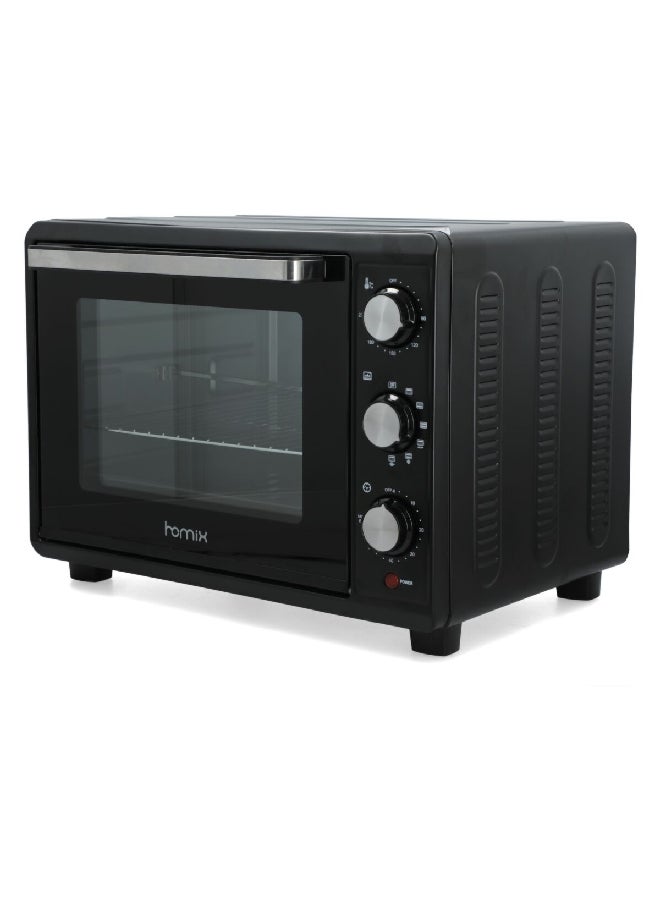 homix 1500W 220-240V Manual Control Plastic Toaster Oven Black 35 L TO-353RCL - Image 2