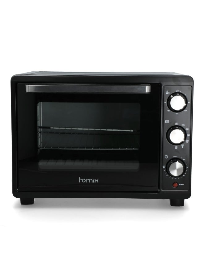 homix 1500W 220-240V Manual Control Plastic Toaster Oven Black 35 L TO-353RCL - Image 1