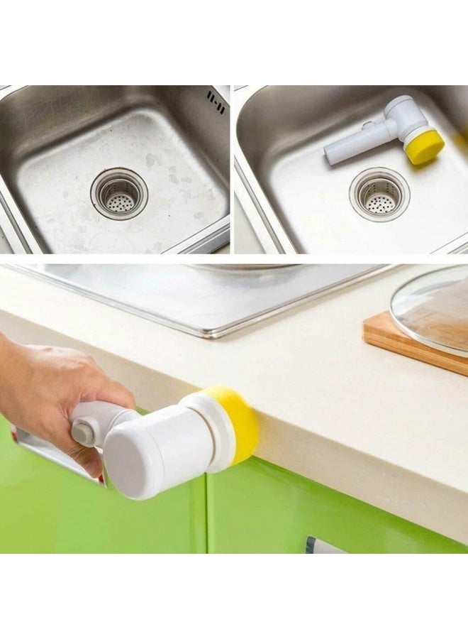 5 In 1 Electric Cleaning Brush Multifunctional Kitchen Dishwashing Brush Battery - Image 3