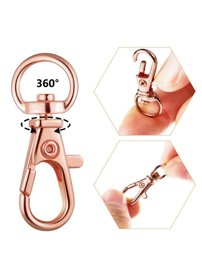 Hotop - 100 Pieces Swivel Clasps Set 50 Piece Lanyard Snap Hooks With 50 Piece Key Chain Rings Lobster Clasp Keychain Hooks Key Chain Clip Hooks Lobster Claw Clasps For Keychain Jewelry Diy (Multicolored) - Image 1