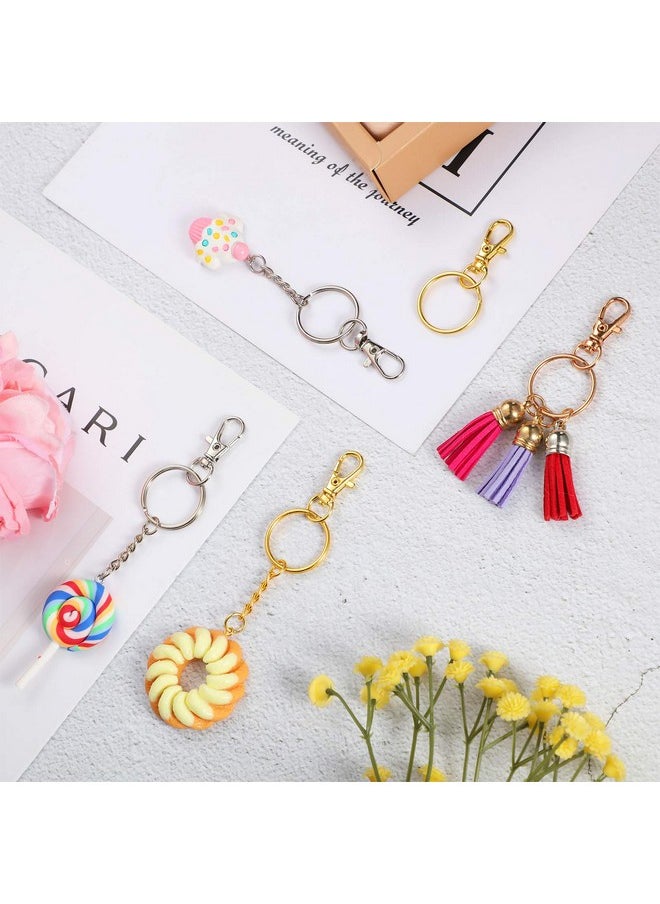 Hotop - 100 Pieces Swivel Clasps Set 50 Piece Lanyard Snap Hooks With 50 Piece Key Chain Rings Lobster Clasp Keychain Hooks Key Chain Clip Hooks Lobster Claw Clasps For Keychain Jewelry Diy (Multicolored) - Image 1