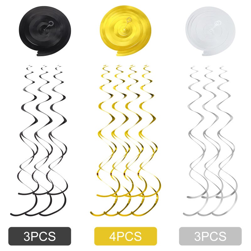 Outus 30 Pieces Farewell Party Decorations, Good Luck Decorations for Coworker Glitter We Will Miss You Sign Going Away Foil Ceiling Party Decor for Retirement Bye Office Work(Gold) - Image 5