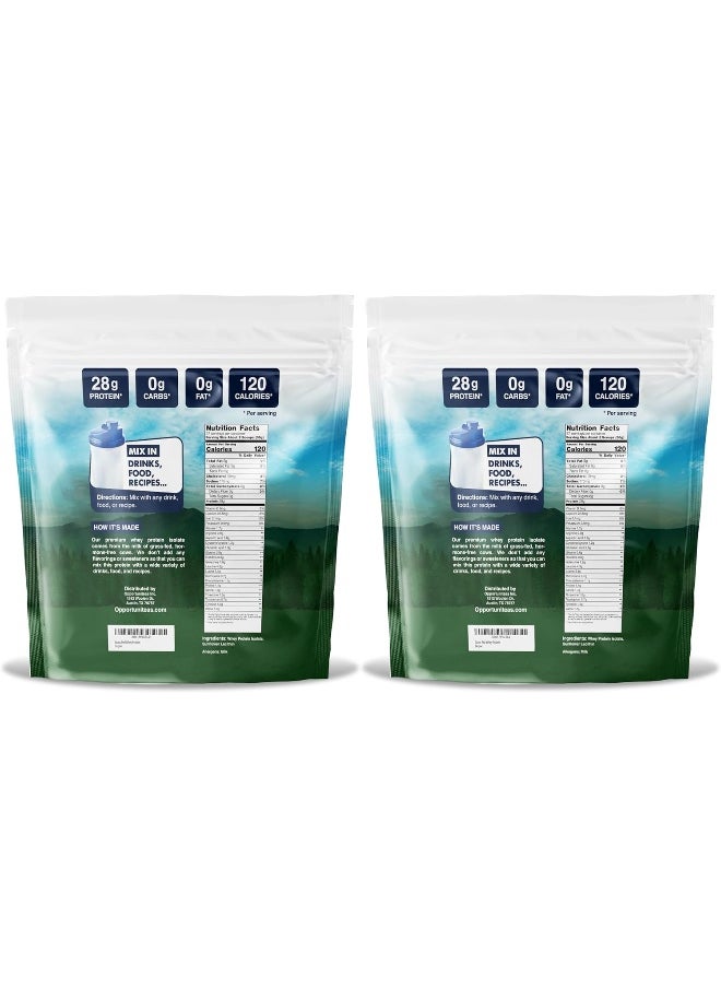 Opportuniteas Grass Fed Whey Protein Powder Isolate - Unflavored - Low Carb Keto & Paleo Diet Friendly - Pure Grass-Fed Protein For Shakes, Smoothies, Drinks & Recipes- Non Gmo & Gluten Free - 5 Pounds  - Image 2