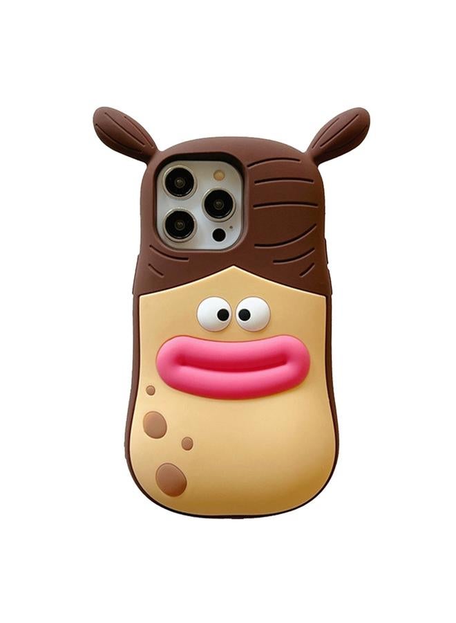 S-TOP Case For iPhone 13 Pro Max 3D Fun Braid Girl Silicone Phone Case - Image 1