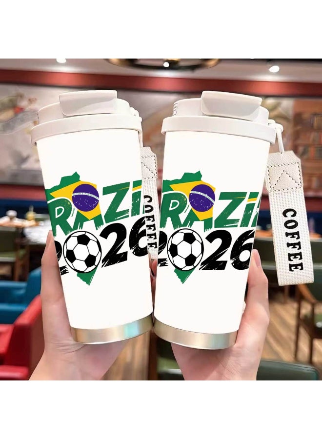 FIFA 520ml World Cup Printed Stainless Steel Insulated Water Bottle Double Wall Vacuum Thermal Flask Leakproof Cup for Hot & Cold Drinks - Image 3