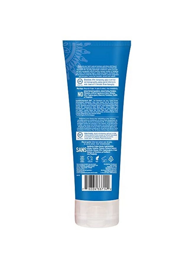 DESERT ESSENCE Italian Lemon Conditioner 8 Fl Oz Revitalizing Hair Detangler Adds Volume Shine Strength Scented Certified Organic Aloe Vera Vitamin B5 Cruelty Free No Parabens  - Image 3