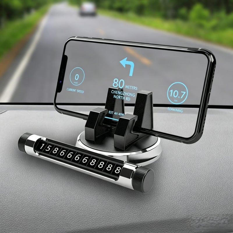 Hidden Car Phone Holder with Parking Number Plate - Image 2