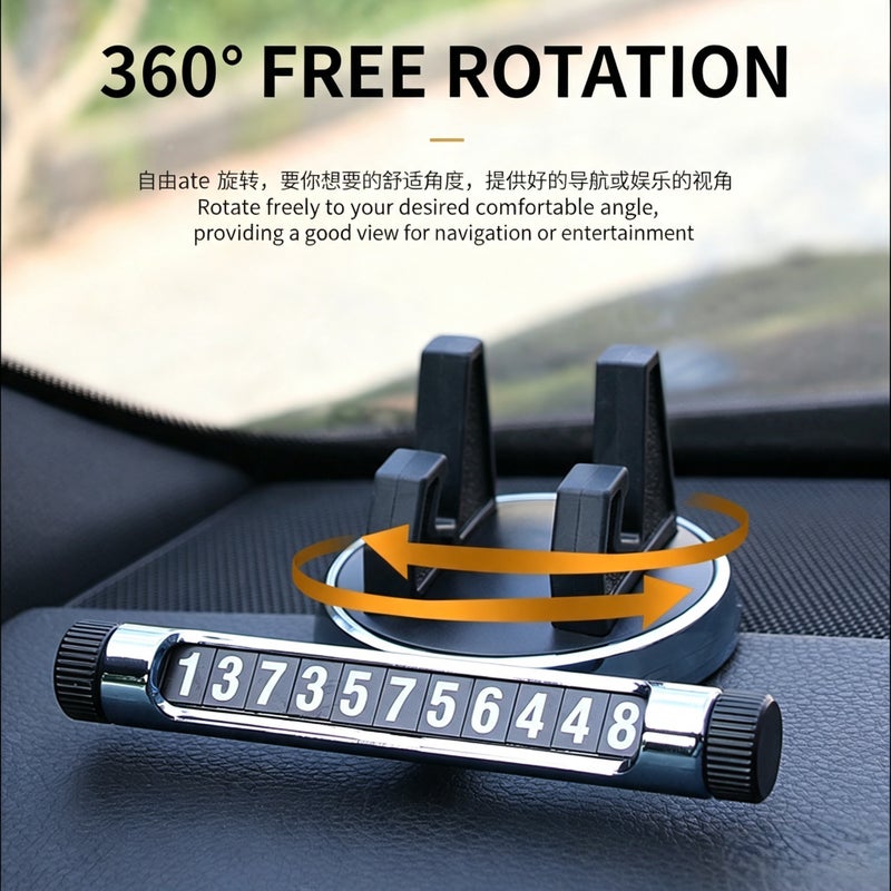 Hidden Car Phone Holder with Parking Number Plate - Image 3