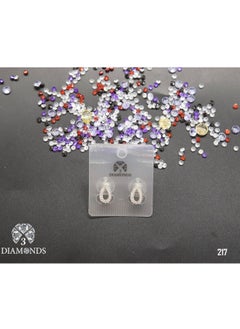 3diamond Platinum Plated Earring For Women Cubic Zircon Stone