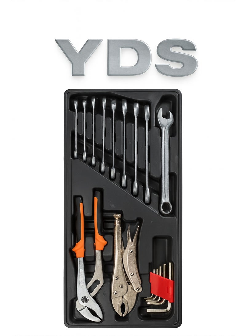 YDS Brand Professional Tool Set – 85Pieces with Heavy-Duty Metal Box – Model 10006206 – Chrome Vanadium Steel | 5-Tier Cantilever Box | Complete Sockets, Wrenches, Screwdrivers & Pliers Kit - Image 2