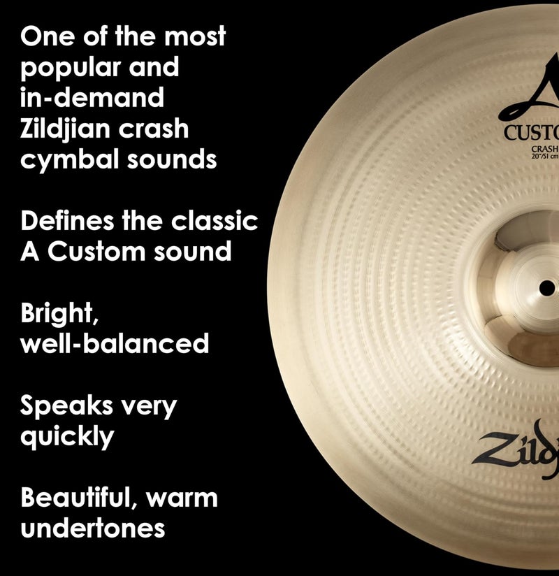Zildjian A Custom 20 Inch Crash Cymbal - Image 4