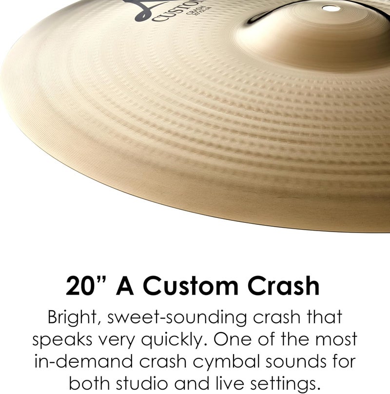Zildjian A Custom 20 Inch Crash Cymbal - Image 3