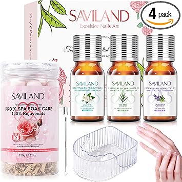 Saviland SAVILAND Rose Effervescent Tablets with Essential Oils ProSPA Mineral Oil Sodium Bicarbonate Tablets Soak Balls for Remove Dead Skin Cuticle Moisturize Soften Hand Foot Calluses NailLover Athletes  - Image 1