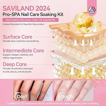 Saviland SAVILAND Rose Effervescent Tablets with Essential Oils ProSPA Mineral Oil Sodium Bicarbonate Tablets Soak Balls for Remove Dead Skin Cuticle Moisturize Soften Hand Foot Calluses NailLover Athletes  - Image 5