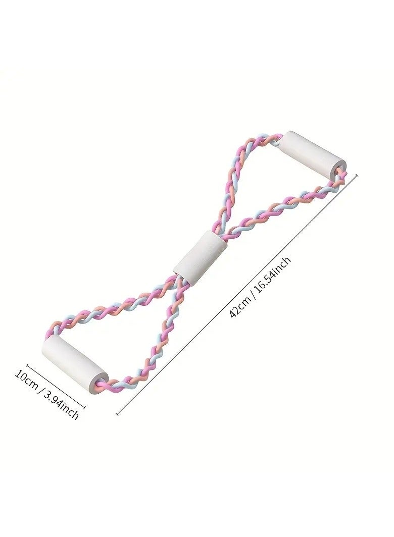 كوينج قطعة واحدة من أربطة المقاومة للتمارين المنزلية ذات 8 أشكال، أربطة مضفرة لليوجا للصدر والذراع والظهر والكتف، معدات تدريب اللياقة البدنية لليوجا والبيلاتس - Image 4