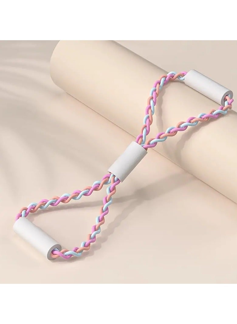 كوينج قطعة واحدة من أربطة المقاومة للتمارين المنزلية ذات 8 أشكال، أربطة مضفرة لليوجا للصدر والذراع والظهر والكتف، معدات تدريب اللياقة البدنية لليوجا والبيلاتس - Image 1