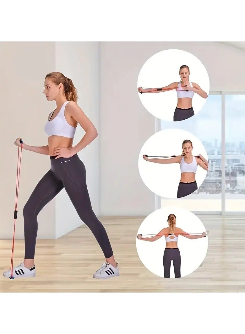 كوينج قطعة واحدة من أربطة المقاومة للتمارين المنزلية ذات 8 أشكال، أربطة مضفرة لليوجا للصدر والذراع والظهر والكتف، معدات تدريب اللياقة البدنية لليوجا والبيلاتس - Image 3