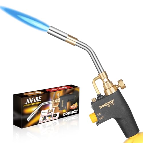 DOMINOX Propane Torch Head, High Intensity Torch Head Trigger Start Gas Torch, Map Gas Torch Kit for Propane, Map and Mapp Gas, Mapp Gas Torch for Soldering, Welding, Cooking (Not Included Gas Tank) - Image 1