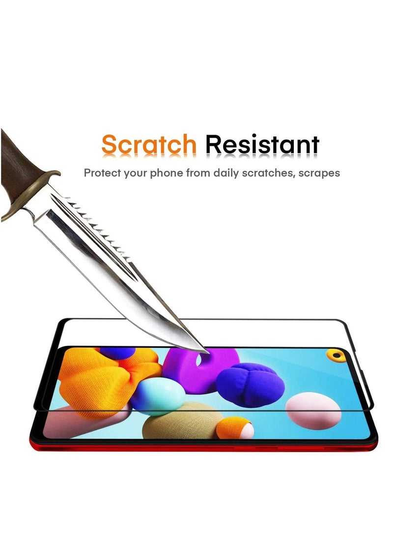 Samsung Galaxy A21 9D Tempered Glass Screen Protector Full Coverage Scratch Resistant Easy Installation - Image 3