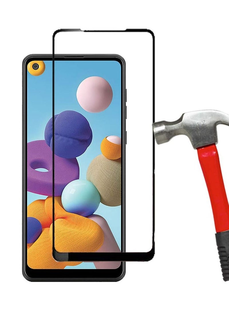 Samsung Galaxy A21 9D Tempered Glass Screen Protector Full Coverage Scratch Resistant Easy Installation - Image 1