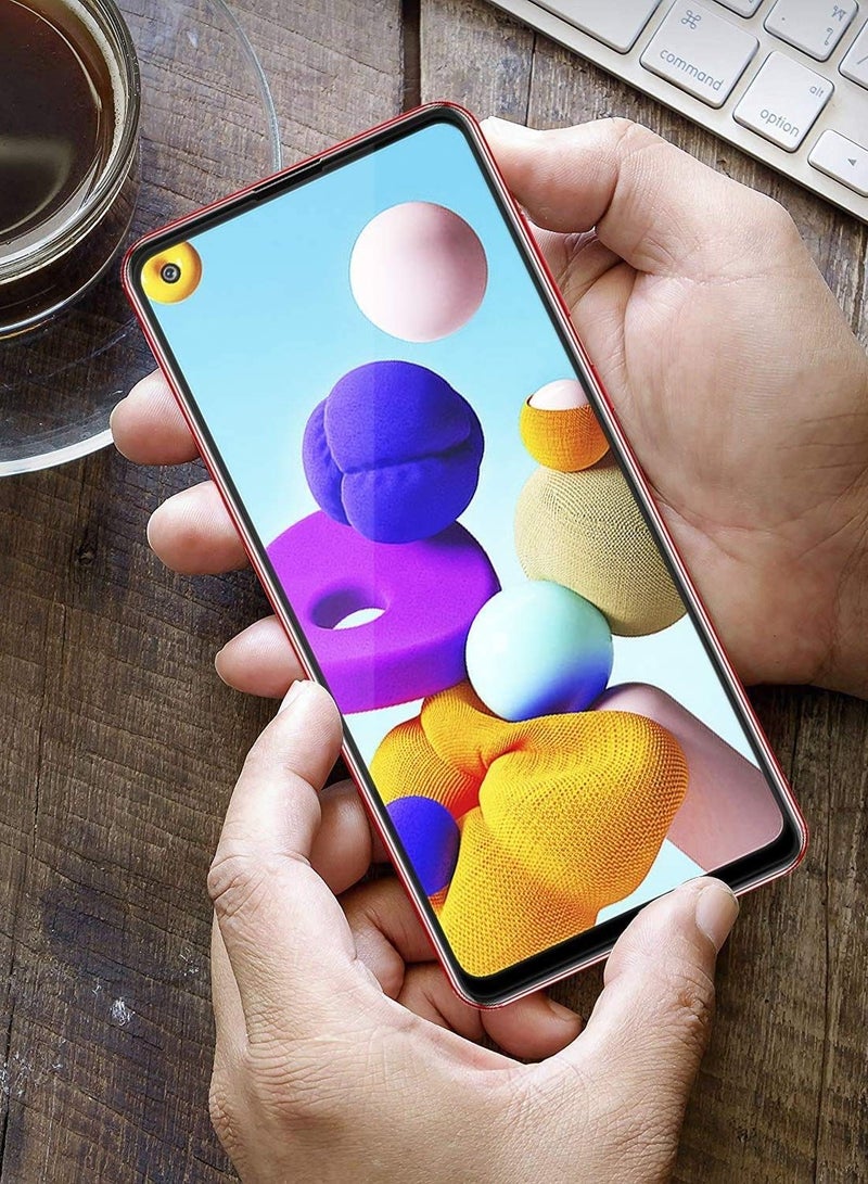 Samsung Galaxy A21 9D Tempered Glass Screen Protector Full Coverage Scratch Resistant Easy Installation - Image 2