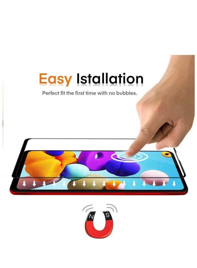 Samsung Galaxy A21 9D Tempered Glass Screen Protector Full Coverage Scratch Resistant Easy Installation - Image 4